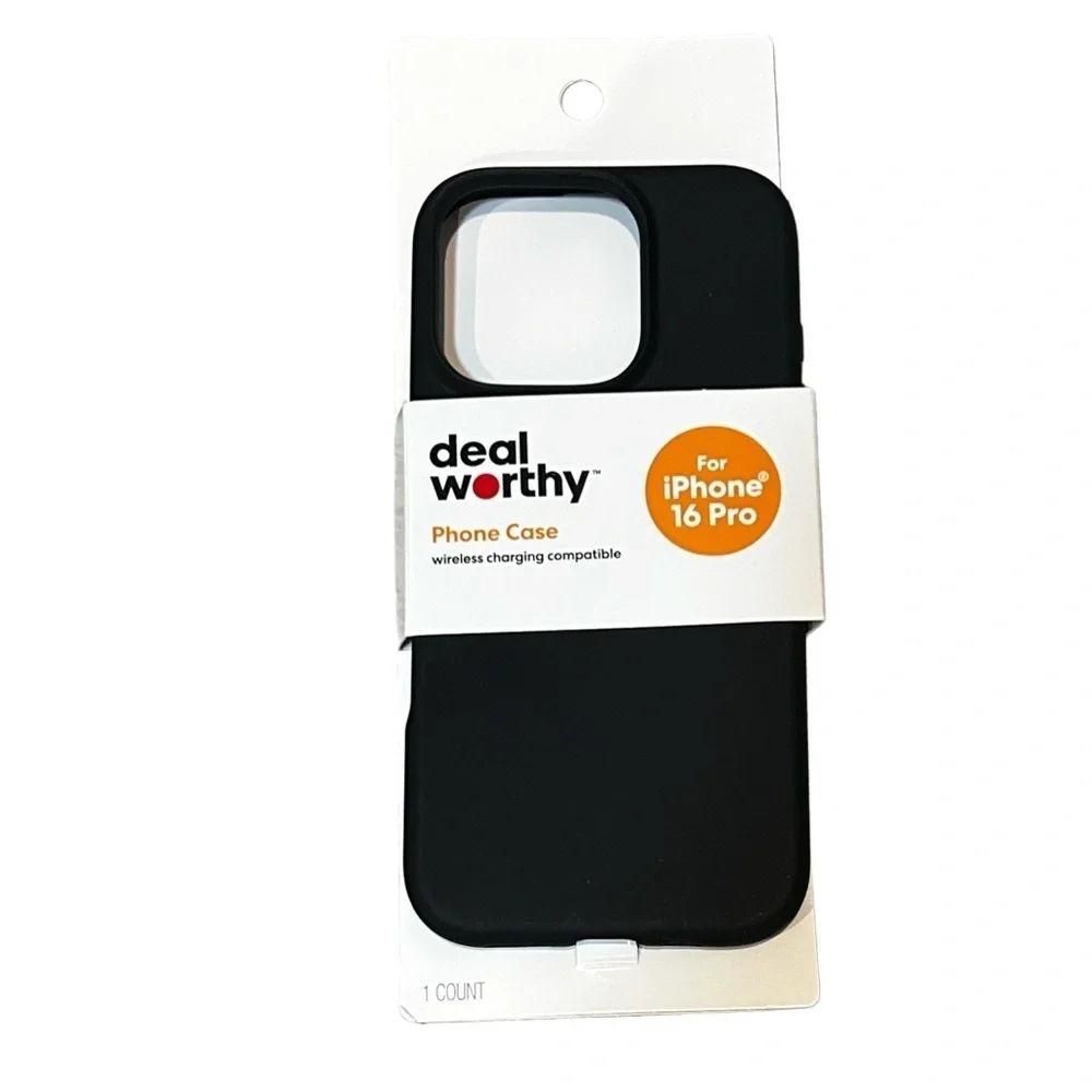 Black Phone Case for iPhone 16 Pro